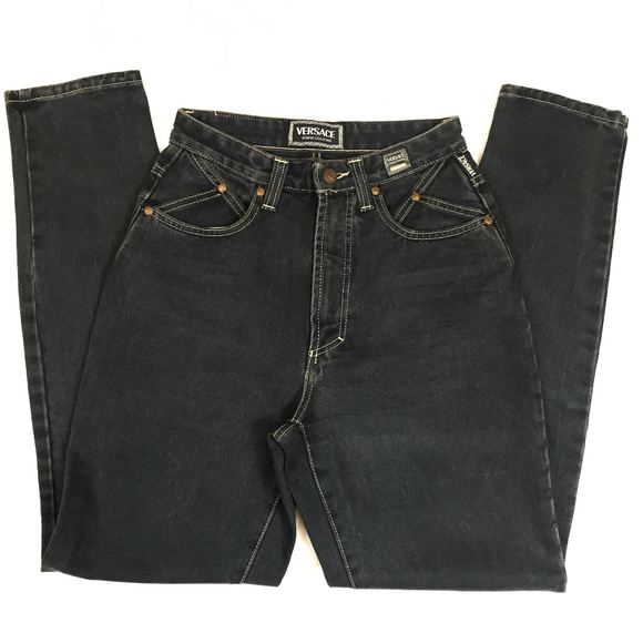 Versace High Waist Denim Medusa Head jeans - Picture 8 of 9